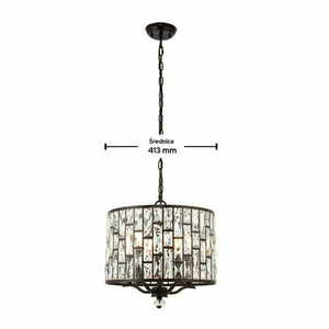 Lustră suspendată Endon Belle 69390 maro cristal 5 becuri E14 dimabilă small 2