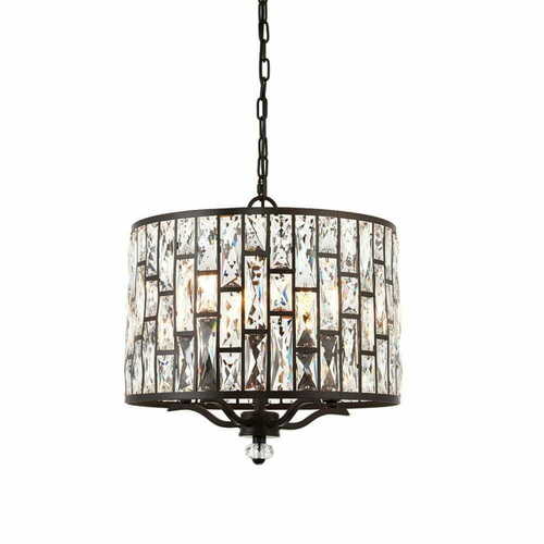 Verifica Lustră suspendată Endon Belle 69390 maro cristal 5 becuri E14 dimabilă