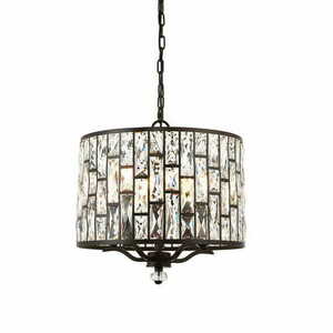 Lustră suspendată Endon Belle 69390 maro cristal 5 becuri E14 dimabilă small 0