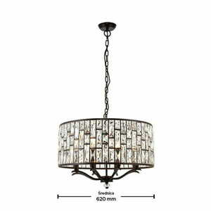 Lustră suspendată Endon Belle 8xE14 maro transparent Ø62 cm cristal small 3