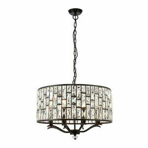 Lustră suspendată Endon Belle 8xE14 maro transparent Ø62 cm cristal small 5