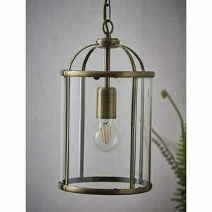Lampă suspendată Endon Lambeth alamă și sticlă transparentă E27 20 cm 69454 small 5