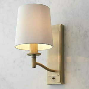 Aplica de perete Endon Ortona alamă alb E14, 1 bec, 23.4 cm small 2
