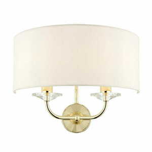 Aplica perete Endon Nixon alamă vintage alb 2xE14 35 cm small 0
