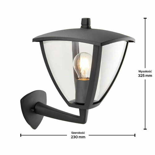 Verifica Aplică Endon Seraph gri închis/transparent E27 IP44 32,5 cm aluminiu