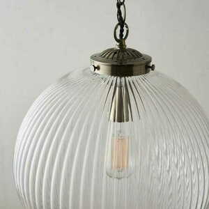 Lampă suspendată Endon Brydon alamă transparent 35 cm E27 1 bec small 3