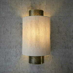 Aplica perete Endon Indara bej brass textil E14 71308 small 2