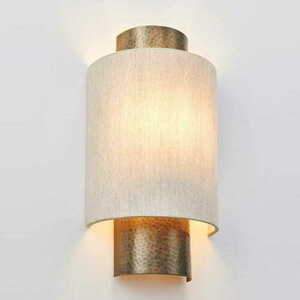 Aplica perete Endon Indara bej brass textil E14 71308 small 3
