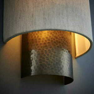 Aplica perete Endon Indara bej brass textil E14 71308 small 4
