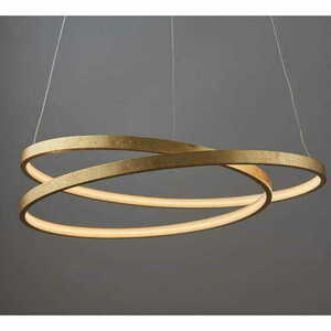 Pendulă LED Endon Scribble Ring cu finisaj auriu tip foită 72479 small 2