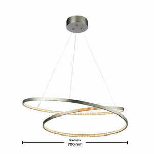 Lampă suspendată LED Endon Eternity nichel cristal 70 cm 72969 small 3