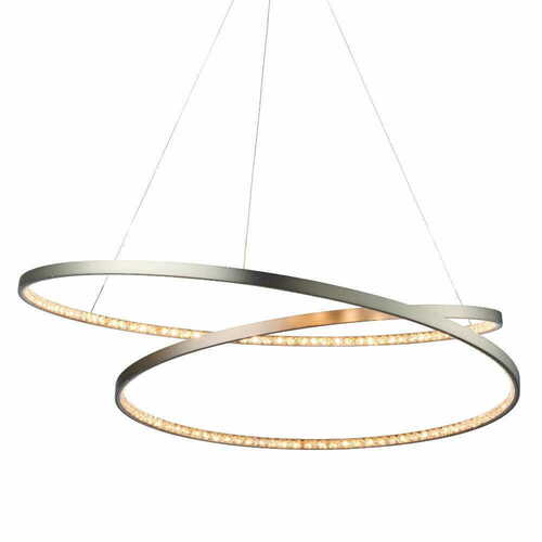 Verifica Lampă suspendată LED Endon Eternity nichel cristal 70 cm 72969