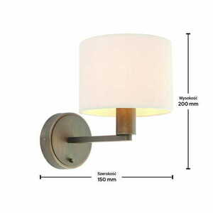 Aplica de perete Endon Daley maro alb, E14, 23 cm, modernă, 73018 small 1