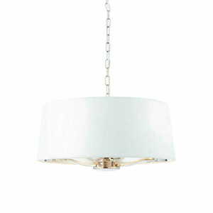 Lustră suspendată Endon Harvey 3 becuri E14 alb/nichel Ø50 cm small 0