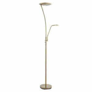 Lampadar Endon ALASSIO „mamă și copil" 73080, alamă antichizată, 180 cm, LED 18 W + 6 W, 1530 lm 3000K, 2 întrerupătoare small 0