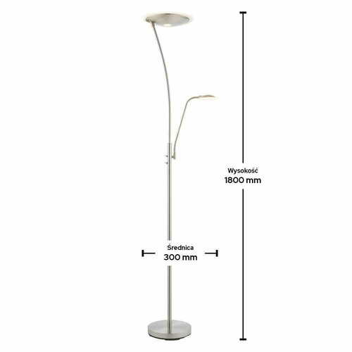 Verifica Lampă de podea LED Endon Alassio crom 180 cm 18W 3000K