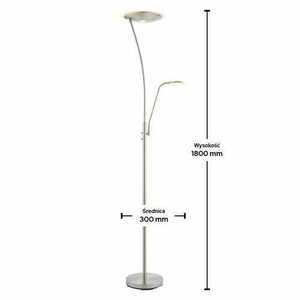 Lampă de podea LED Endon Alassio crom 180 cm 18W 3000K small 1