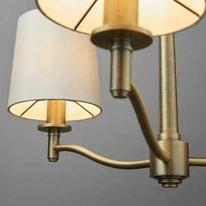 Lampă suspendată Endon Ortona 73411, alamă/alb, 3xE14, Ø62 cm small 2