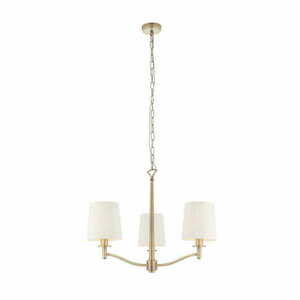 Lampă suspendată Endon Ortona 73411, alamă/alb, 3xE14, Ø62 cm small 0