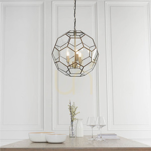 Lampă suspendată Endon Miele alamă transparentă 3xE14 Ø47 cm small 5