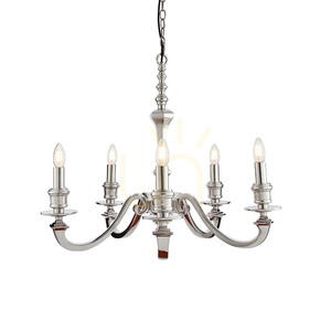 Candelabru Endon Finsbury 73598, aluminiu lustruit, 5×E14, 70 cm small 3