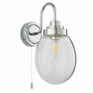 Aplica perete Endon Hampton crom sticlă IP44 E14 76304 small 1