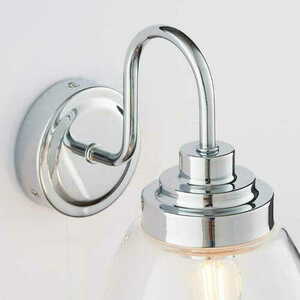 Aplica perete Endon Hampton crom sticlă IP44 E14 76304 small 2