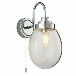 Aplica perete Endon Hampton crom sticlă IP44 E14 76304 small 0