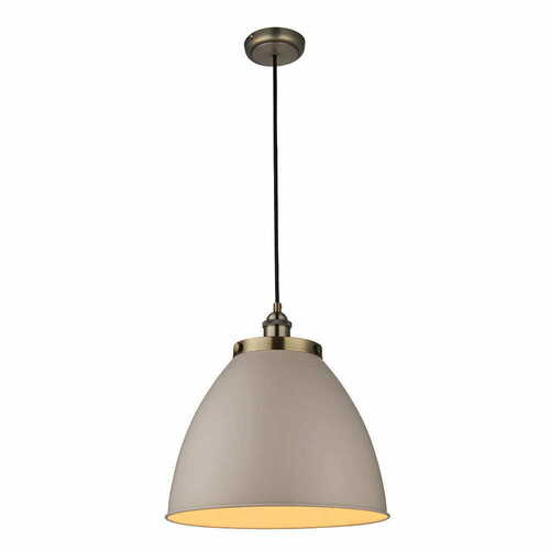 Verifica Lampă suspendată Endon Franklin din oțel gri-alamă E27 33,5 cm 76327