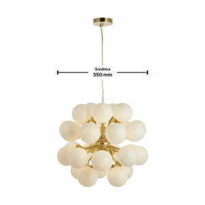 Pendulă Endon Oscar 76499 alamă albă 28 G9 LED 55 cm small 2