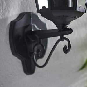 Aplica exterior Endon Burford negru sticlă IP44 E27 49 cm 76546 small 2