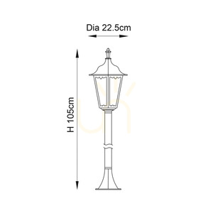 Lampă de grădină Endon Burford neagră IP44 E27 76550 small 4