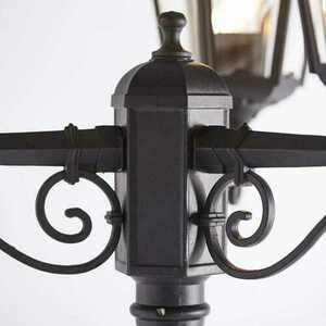 Felinar de grădină Endon Burford negru 3 lumini E27 IP44 230 cm small 1