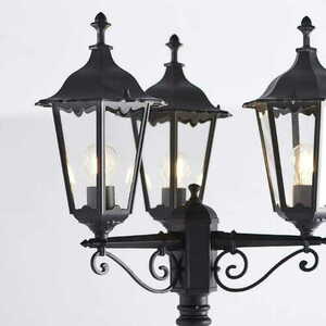 Felinar de grădină Endon Burford negru 3 lumini E27 IP44 230 cm small 2