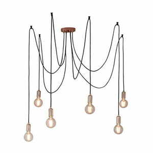Pendul Endon Studio 76580 cupru/negru, 6× E27 small 2