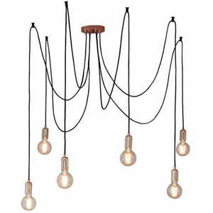 Pendul Endon Studio 76580 cupru/negru, 6× E27 small 0