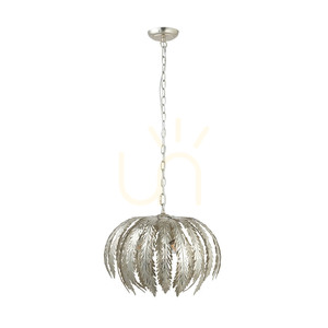 Lampă suspendată Endon Delphine 76678, argintie, 3×E14, 45 cm small 10