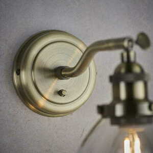 Aplica perete Endon Hansen alamă sticlă, E14, 27,5 cm, 77273 small 1