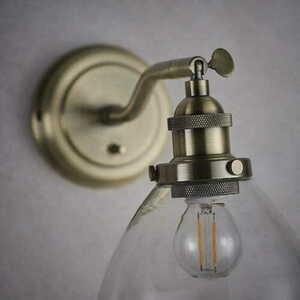 Aplica perete Endon Hansen alamă sticlă, E14, 27,5 cm, 77273 small 2