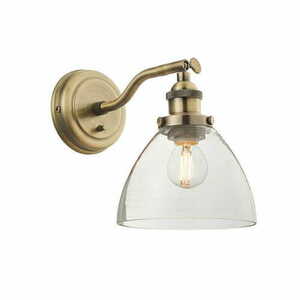 Aplica perete Endon Hansen alamă sticlă, E14, 27,5 cm, 77273 small 0