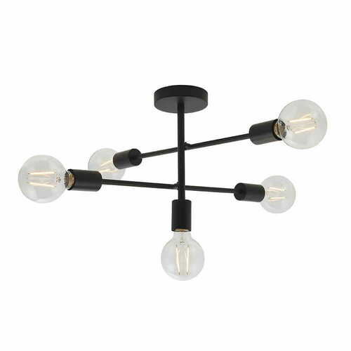 Verifica Plafonieră Endon Studio neagră 5xE27 din oțel 53 cm 79502