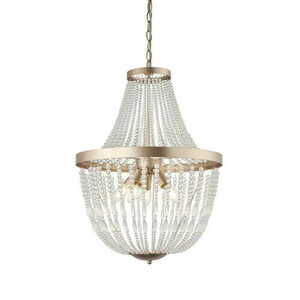 Lustră suspendată Endon Celine 5xE14 aurie-transparentă 45 cm small 0