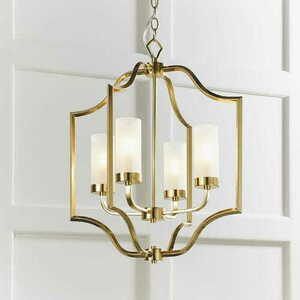 Lampa suspendată Endon Edrea 81914 auriu transparent, 4 becuri E14, 48 cm small 2