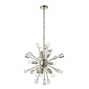 Lampă suspendată Endon Miro 9xE14 LED, nichel/cristal, 50 cm small 1