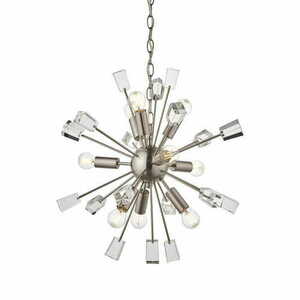 Lampă suspendată Endon Miro 9xE14 LED, nichel/cristal, 50 cm small 0