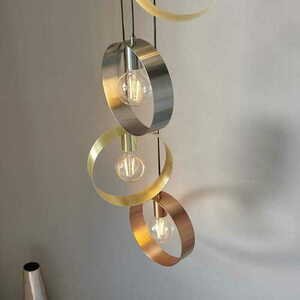 Pendul Endon Hoop 5 becuri E27 metal aur nichel cupru 45,6 cm 81923 small 5