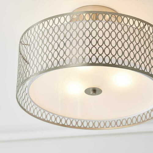 Verifica Plafonieră Endon Cordero 81966 LED 3xE27 argintiu/alb 43 cm