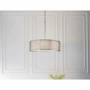 Pendul Endon Cordero 3xE27 nichel alb, D56 cm small 2