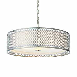 Pendul Endon Cordero 3xE27 nichel alb, D56 cm small 0