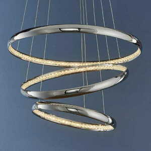 Lampă suspendată LED Endon Ozias crom cristal 55 cm 49.5W 90292 small 4
